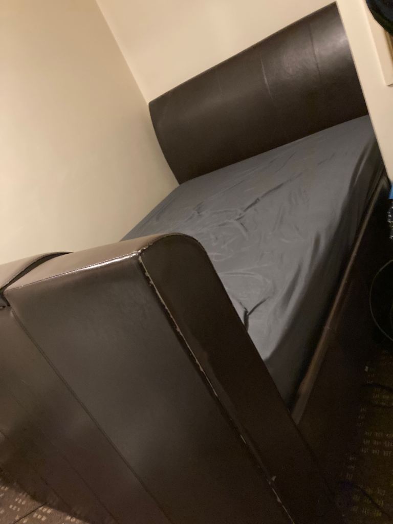 King size bed with built in TV