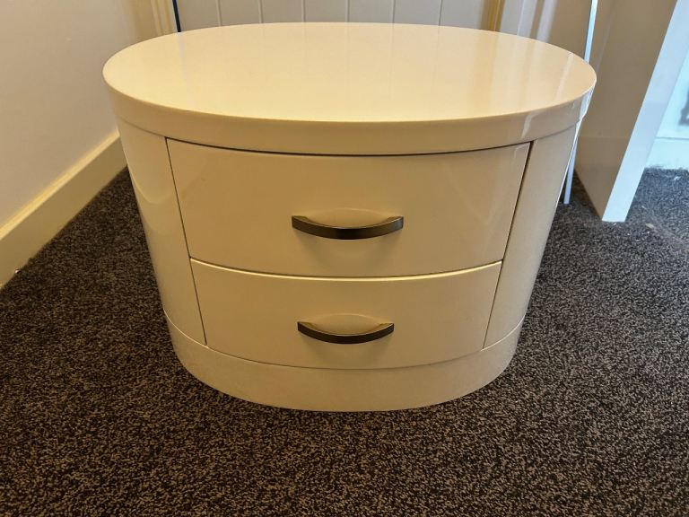 Dwell end table with two drawers