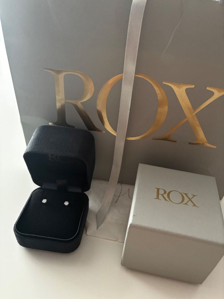 ROX Lab-Grown Diamond Solitaire Stud Earrings – 0.26ct Each – Unworn