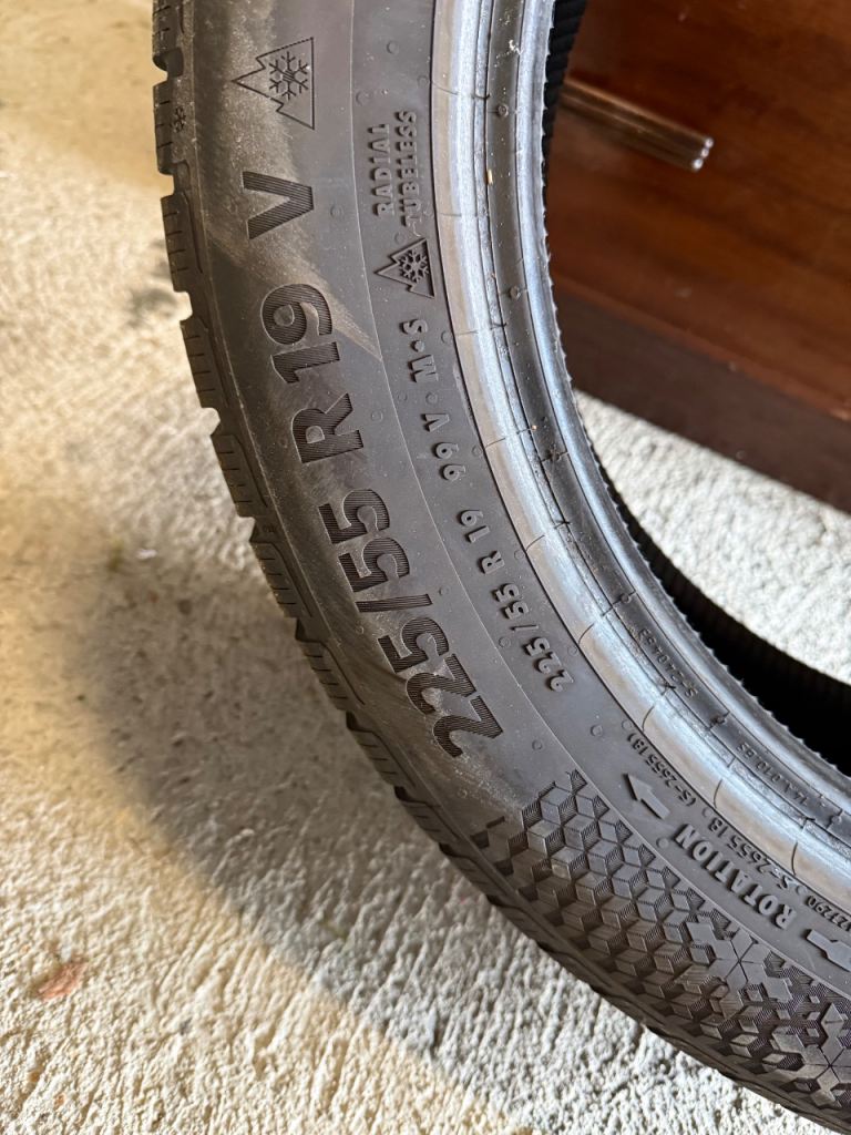 4 x Continental WinterContact Tyres – 225/55 R19 (V rated)