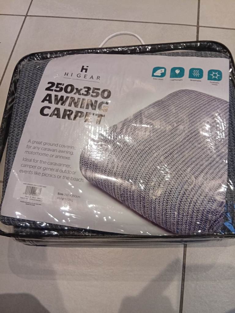 Breathable awning carpet mat for caravan