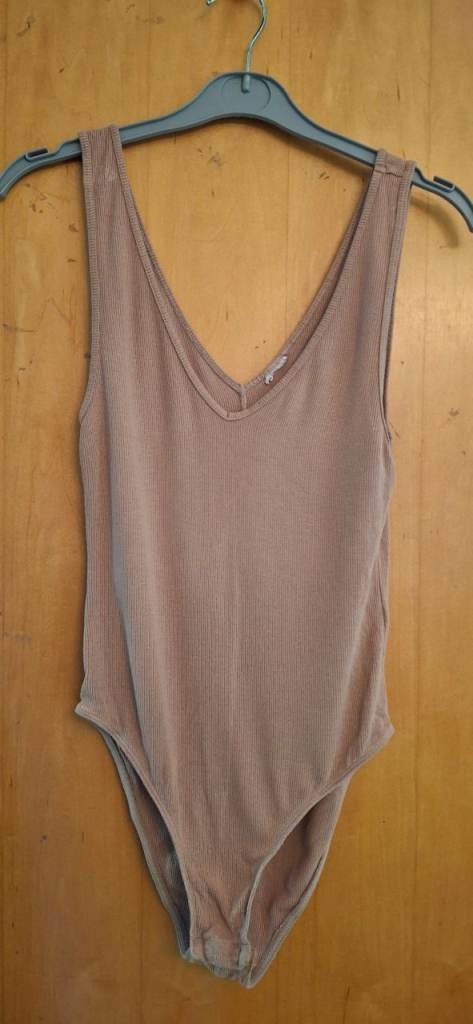 Ladies Beige Bodysuit - size Small