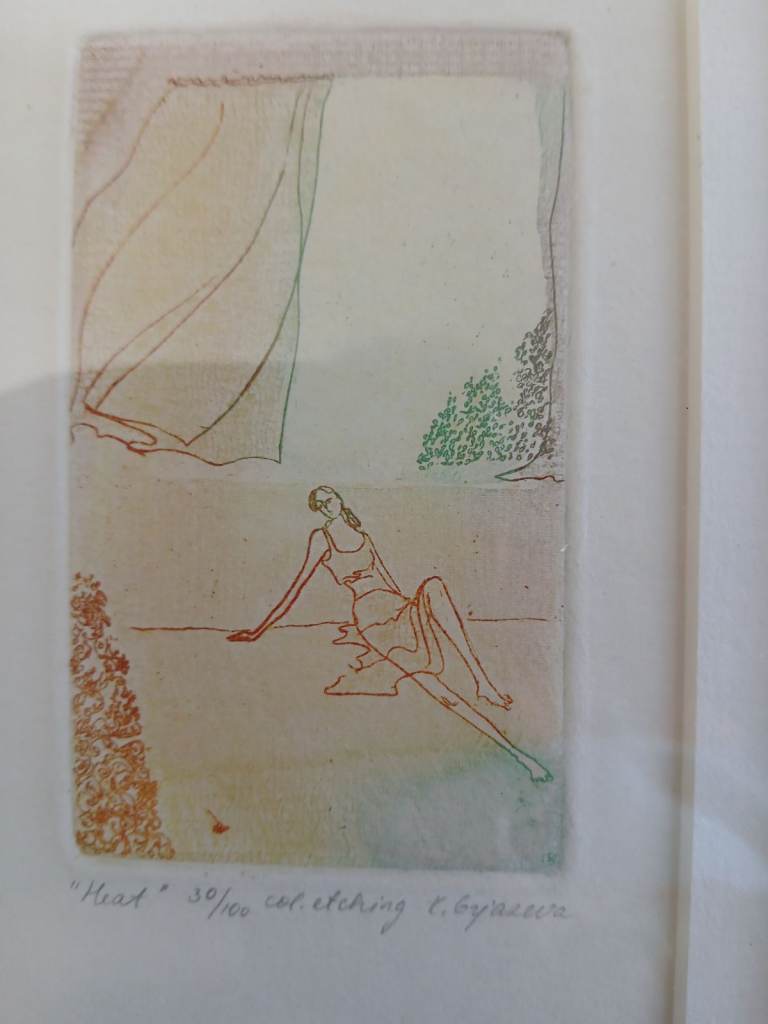  An original color etching  by G. Syaseva. (Gyaseva) # 30/100 