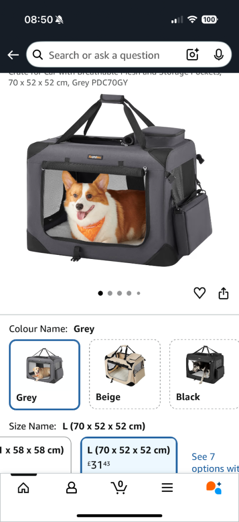 Folding dog carrier