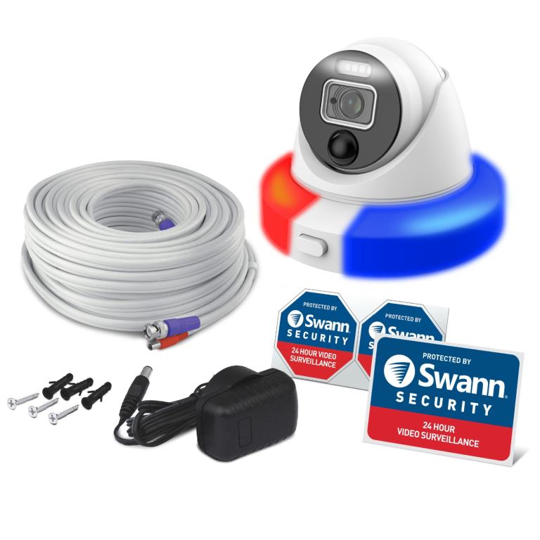 Brand New Sealed Swann Enforcer SWPRO-4KDER - Ultra HD 4K CCTV Dome Camera Alarm, Led Light