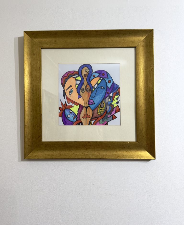 Original painting with frame