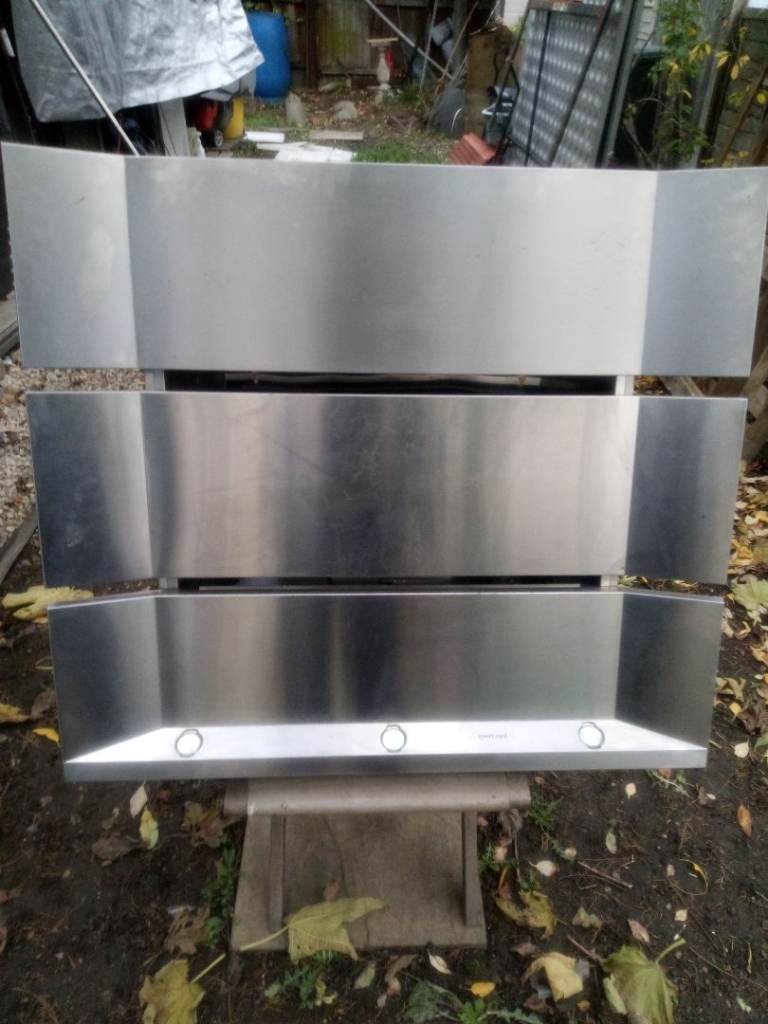 Cooker hood Extractor fan 6 inch JLBIHD 908 steel Duct out / Re-circulating Wall Mount Chimney