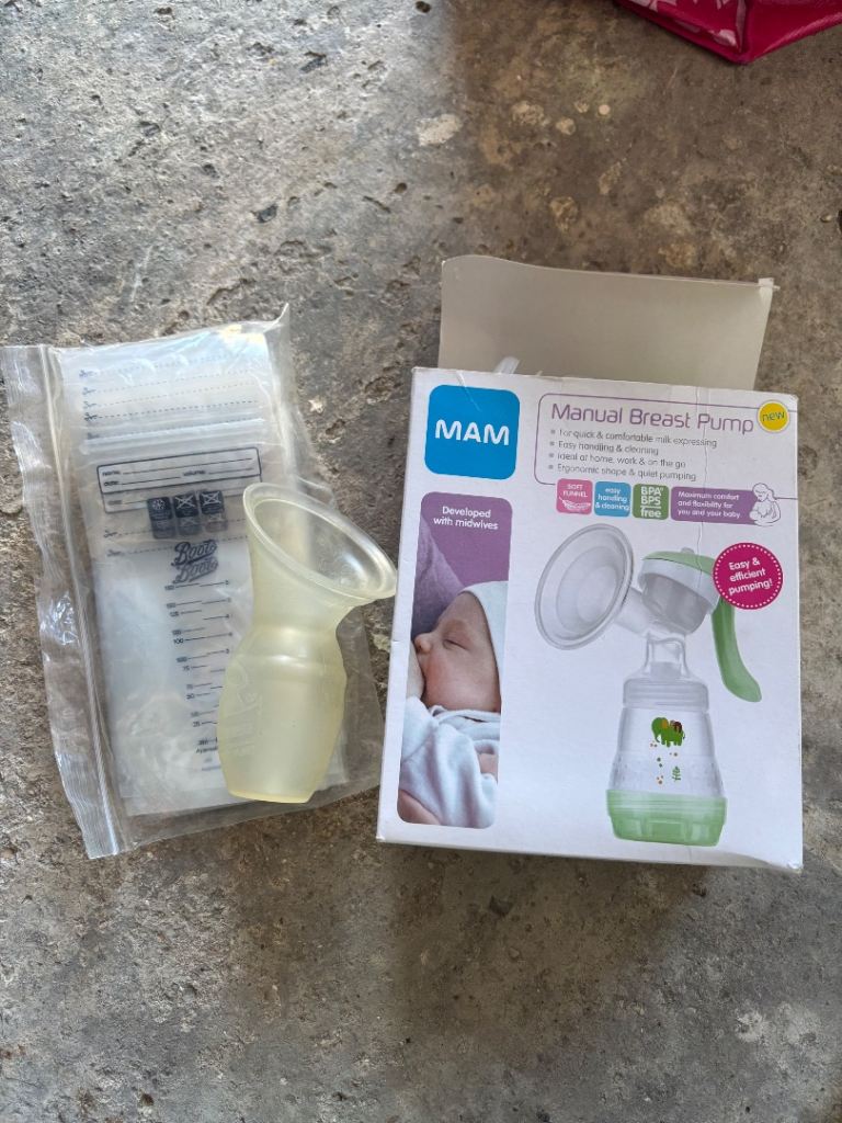 Breast pump, haka and breast milk bags