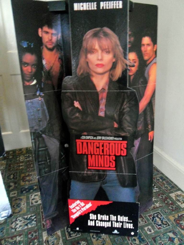 Dangerous Minds - Video Store promo Cardboard Standee - Large!