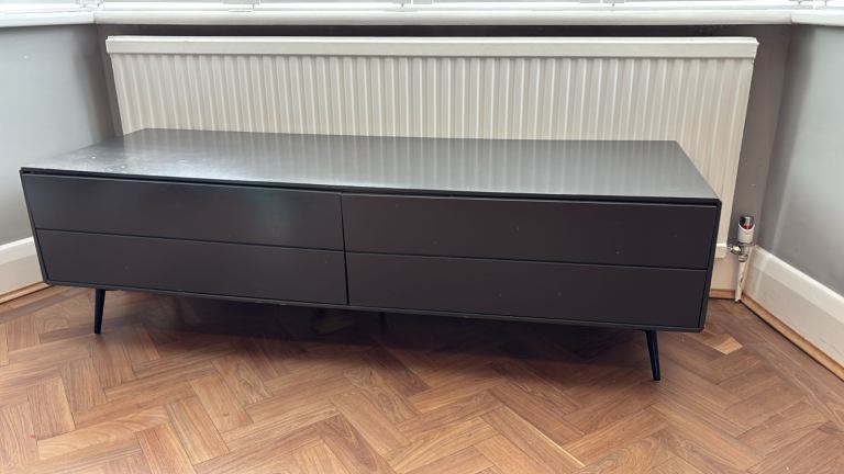 Modern Grey TV Unit - Good Condition Chest of Drawers