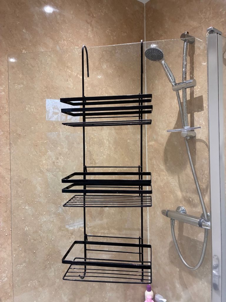 Black Metal Shower Caddy