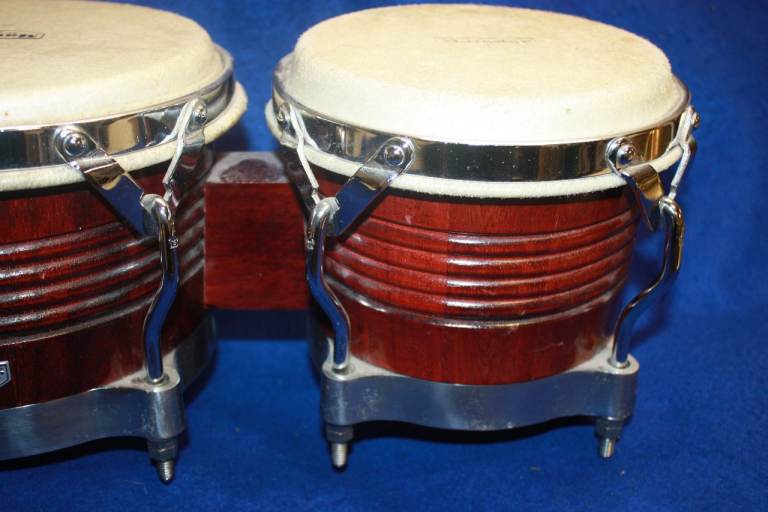 LP Matador Bongo Drums Dark Brown 7.1/4in + 8.5/8in Heads ~ Silver Hardware ~ £100 ono