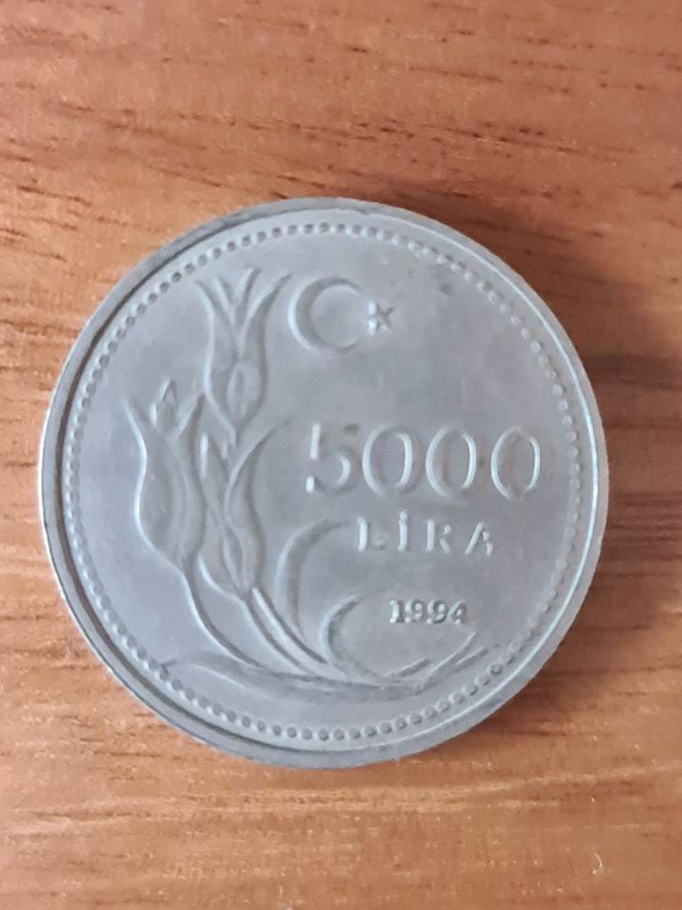 Coin, Turkey, 5000 Lira, 1994, Nickel-Bronze