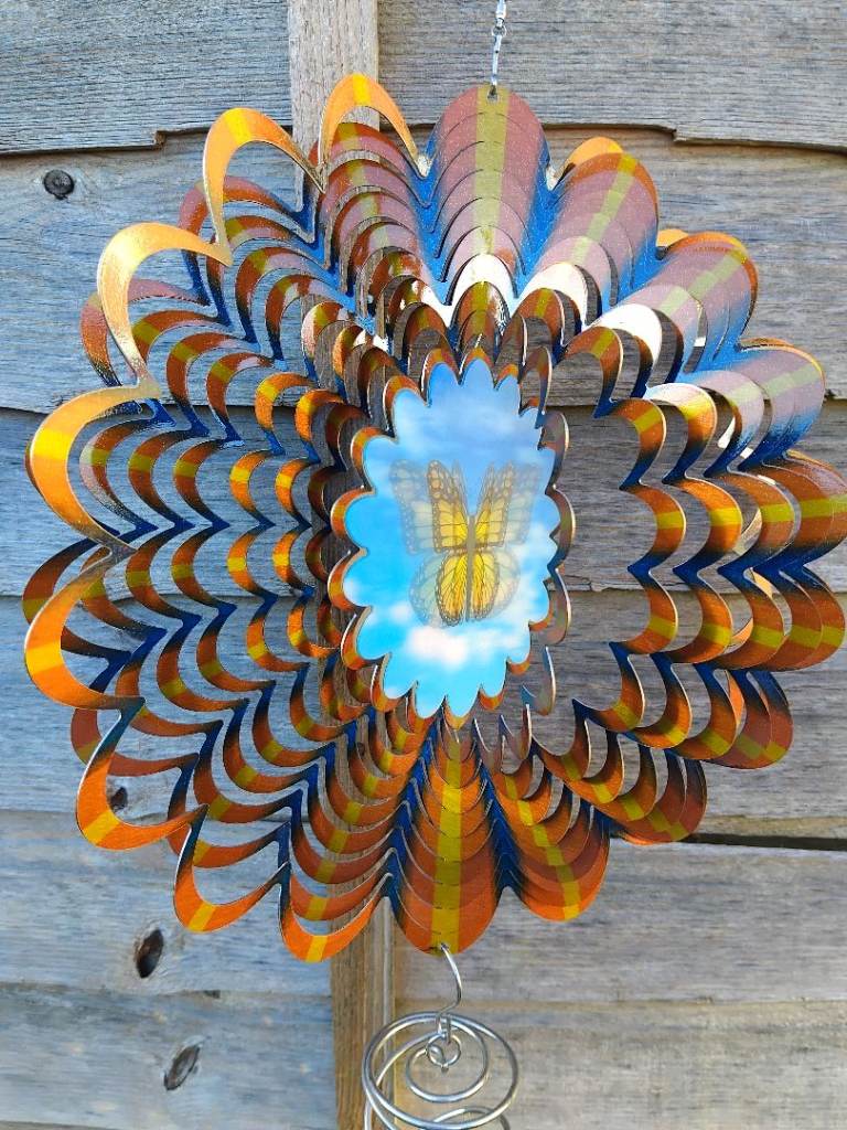 New Metal Multicoloured Wind Spinners - Various Designs
