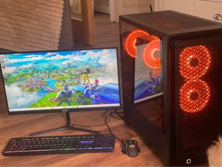 Gaming PC Bundle Ryzen 7 Nvidia RTX 3070 16GB Monitor Keyboard mouse fortnite 11