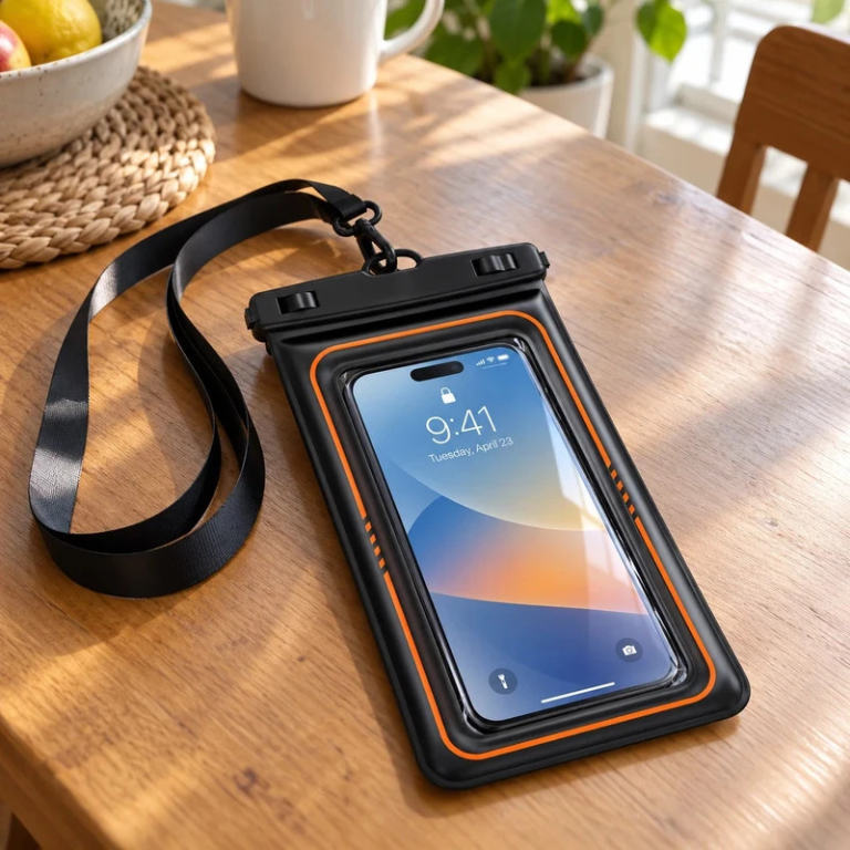Waterproof Phone Case IPX8 Floating Dry Bag – Black