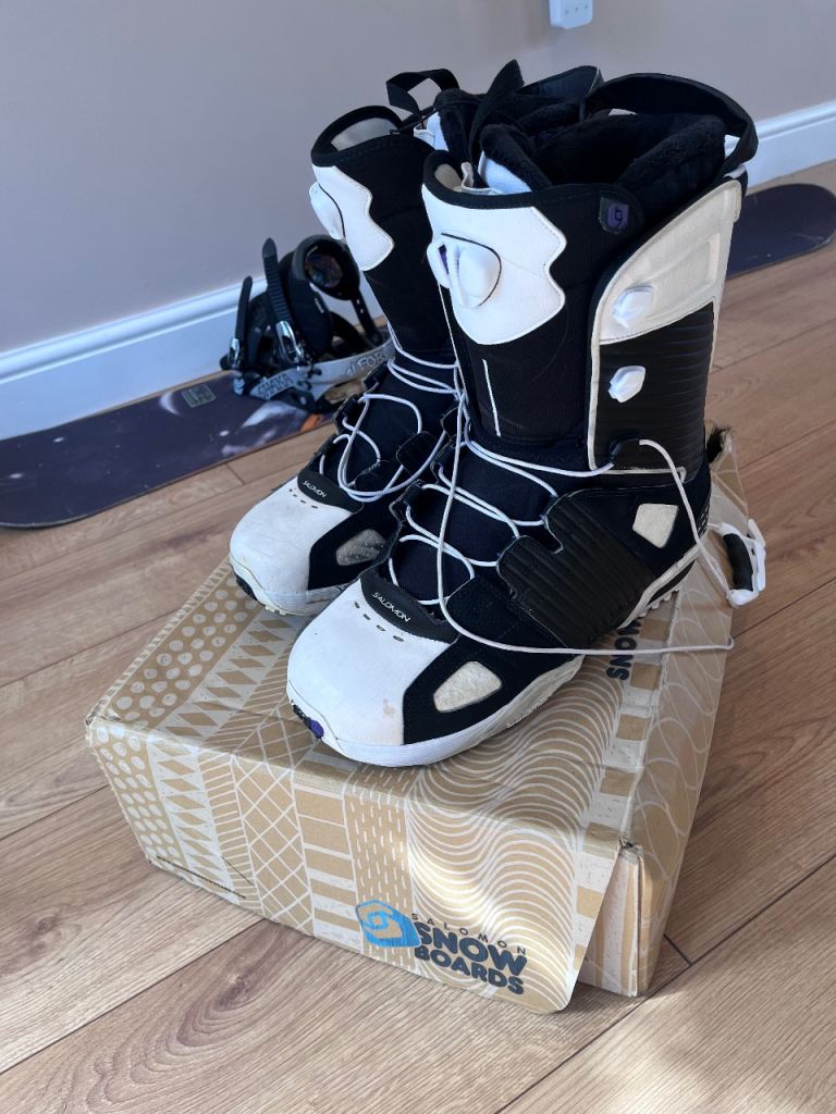Salomon Synapse Snowboard Boots - Black/White, Great Condition UK 12 / EU 47