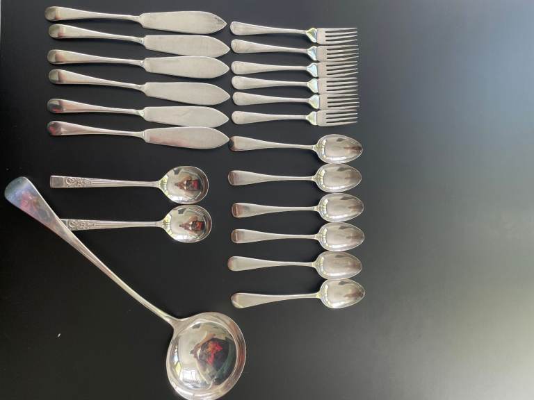 Set of Antique JB & S Silver Plated Cutlery