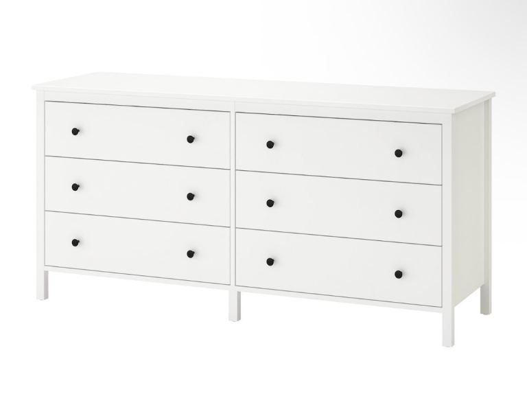White Chest of 6 Drawers – Good Condition