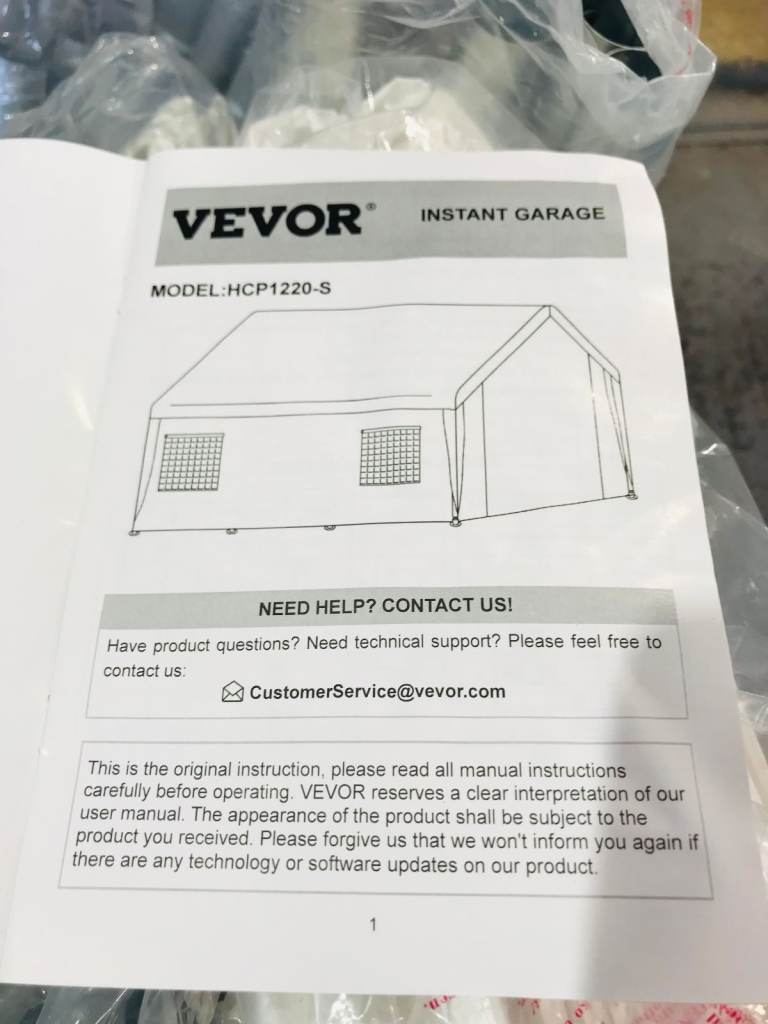 NEW VEVOR CAR PORT GARAGE SIZE 12FT X 20FT R.R.P. £350 OR SMALL MARQUEE