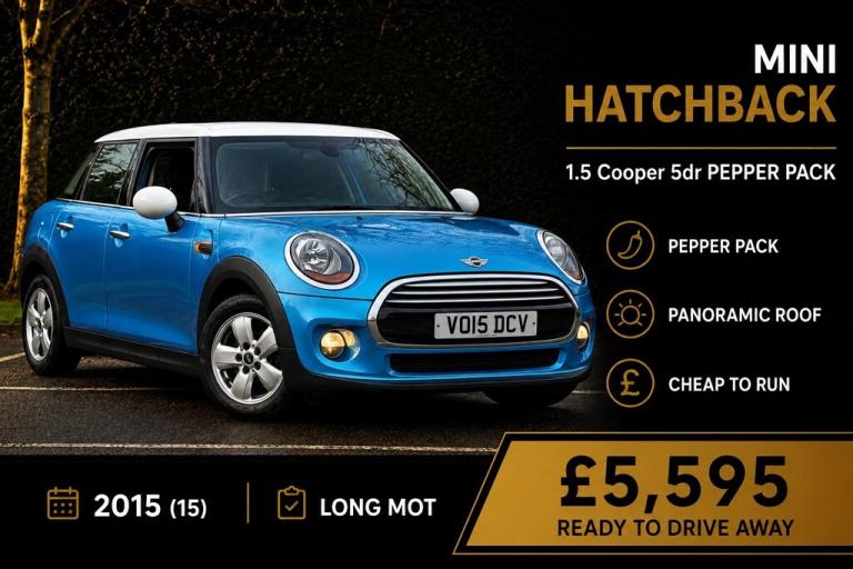 2015 MINI Convertible 1.5 Cooper 5dr [Pepper Pack] Hatchback Petrol Manual