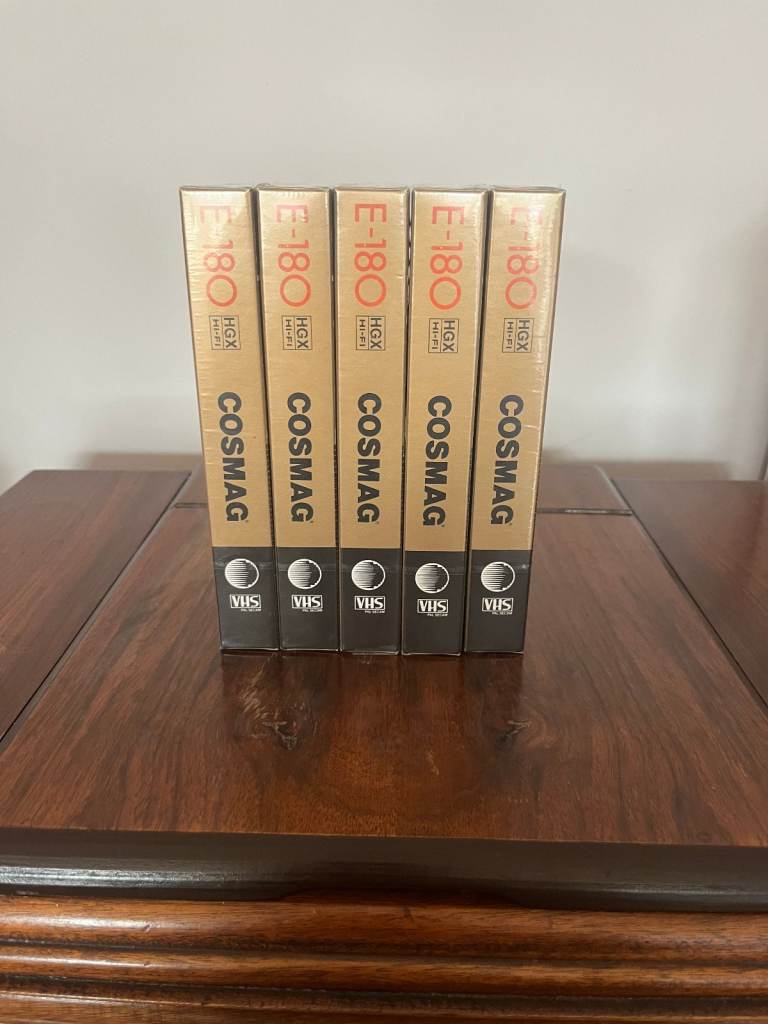 E180 VHS Video Tapes – Brand New Blank Factory Sealed Video Cassettes