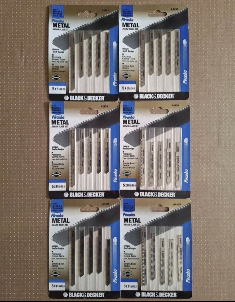 Piranha Jigsaw blades metal cutting A4455 Packs Black Decker Dewalt Ryobi Hitachi etc will post 