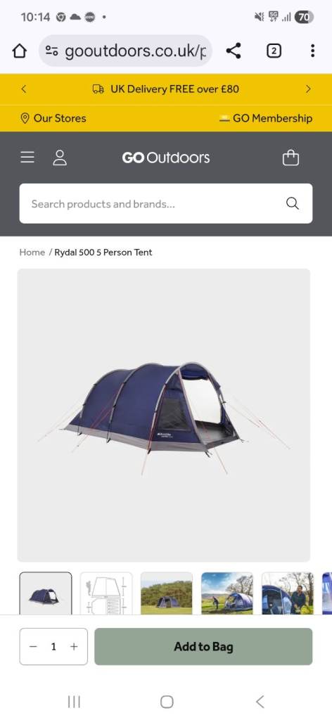  Eurohike Rydal 5 man tent