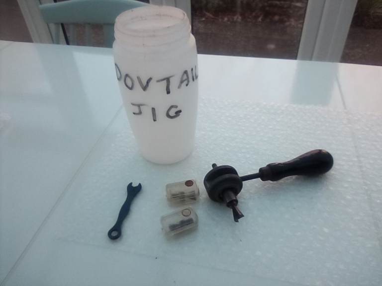 Drill attachment – dove tail jig. £5