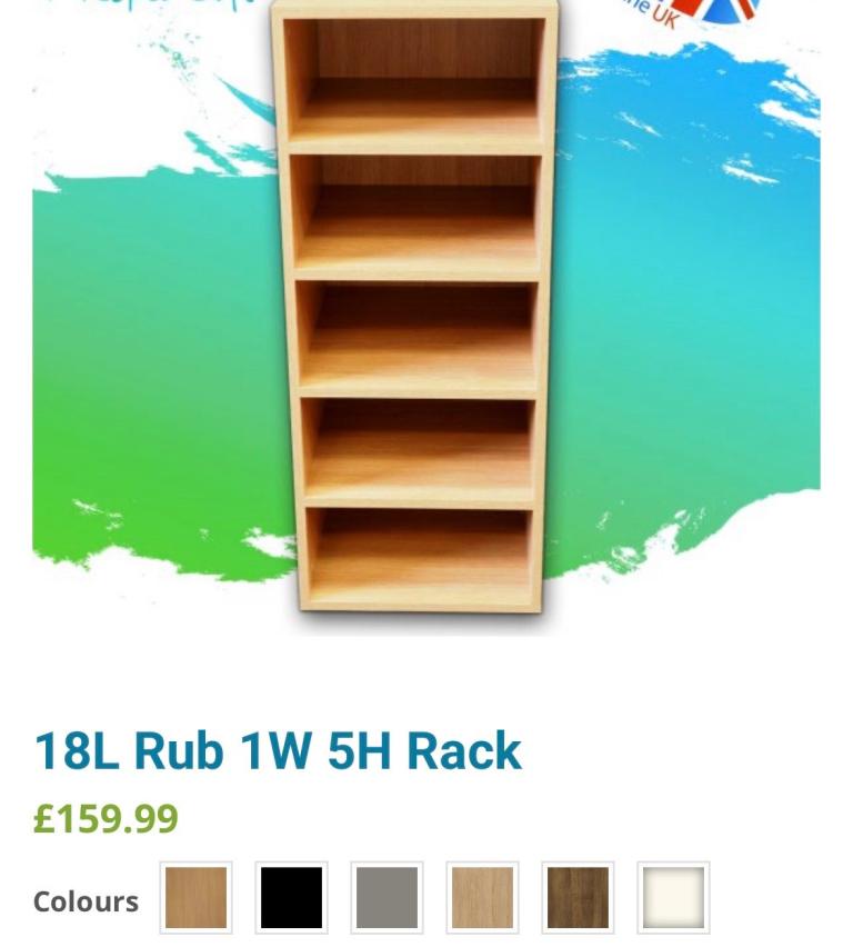 18L Rub 1W 5H Reptile Rack