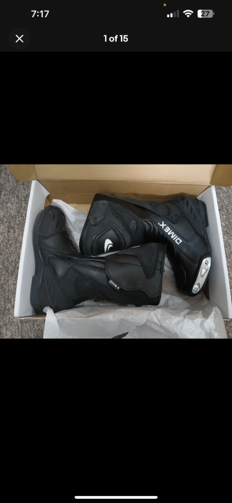 BRAND NEW BOXED men’s Dimex Motorcycle Boots Size UK 6 - £45