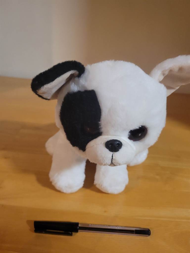 TY Beanie Marcel black & white French bull dog plush. VGC