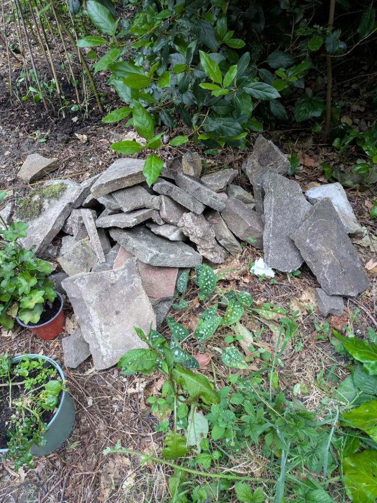 Natural Stone Rubble – Garden Rockery Project