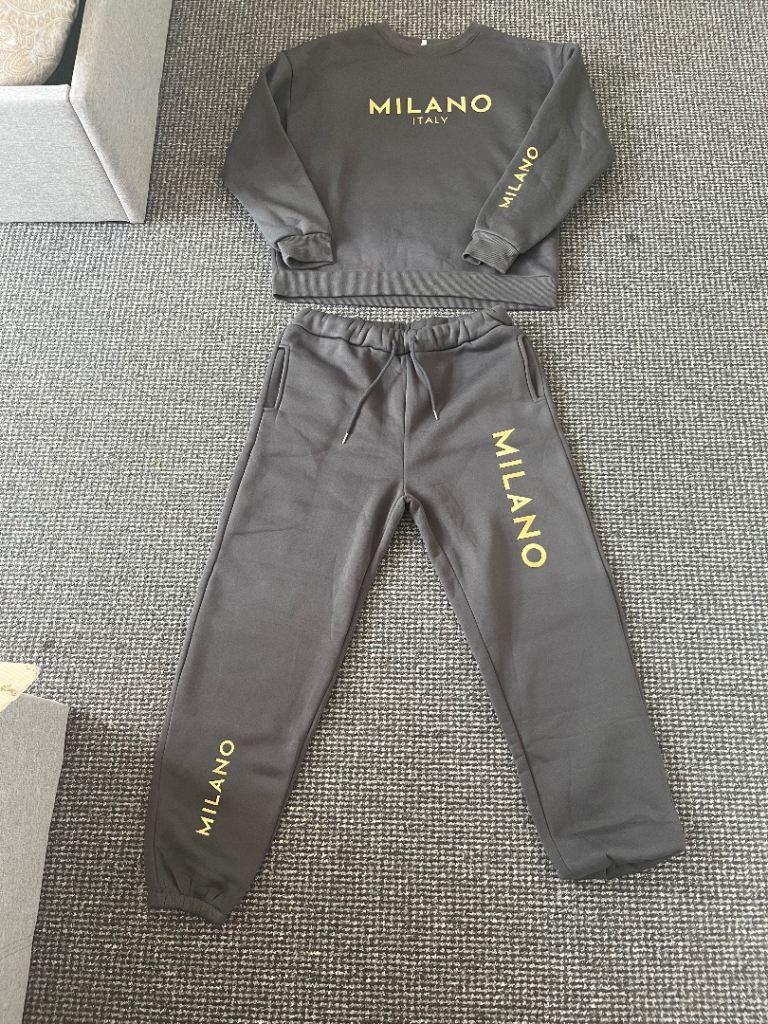 Milano Grey Tracksuit – Sweatshirt & Joggers, As Good As New