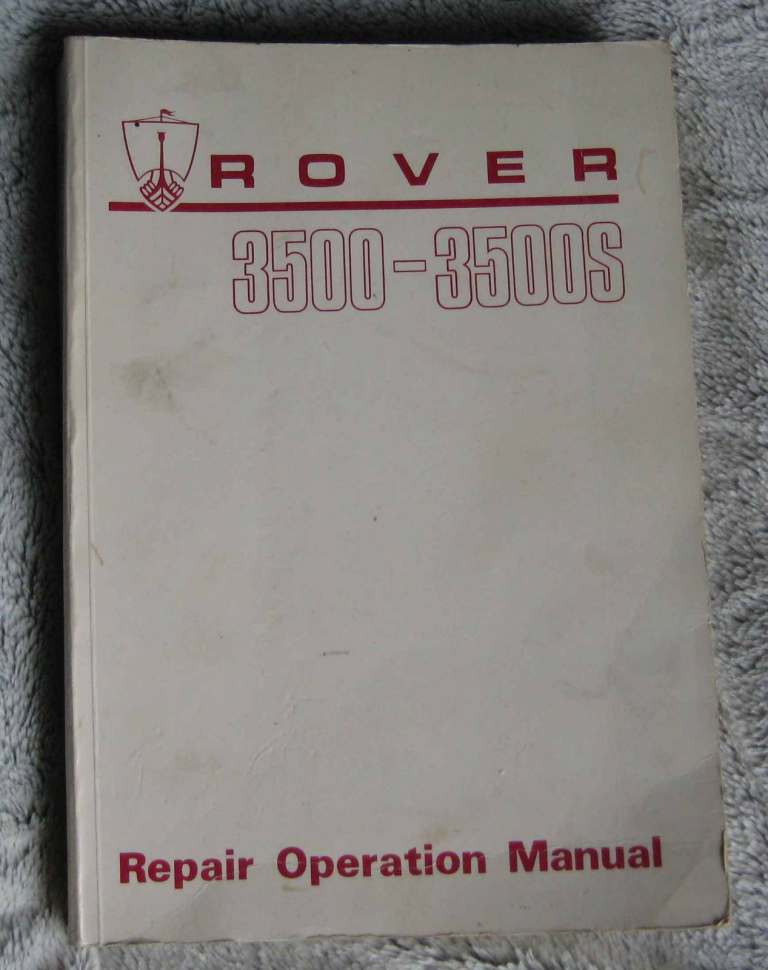 Rover P6 blanking plate for boot-top spare wheel mount and maintenance manual