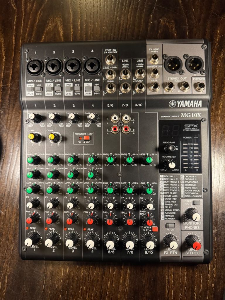 Yamaha MG10X mixing desk