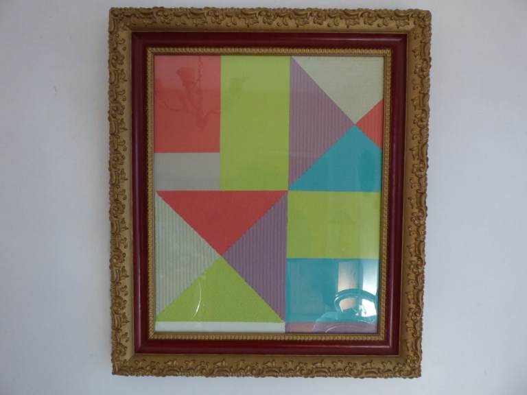 Beautiful Vintage Gold-Gilded Embossed Picture Frame 72 cm x 62 cm