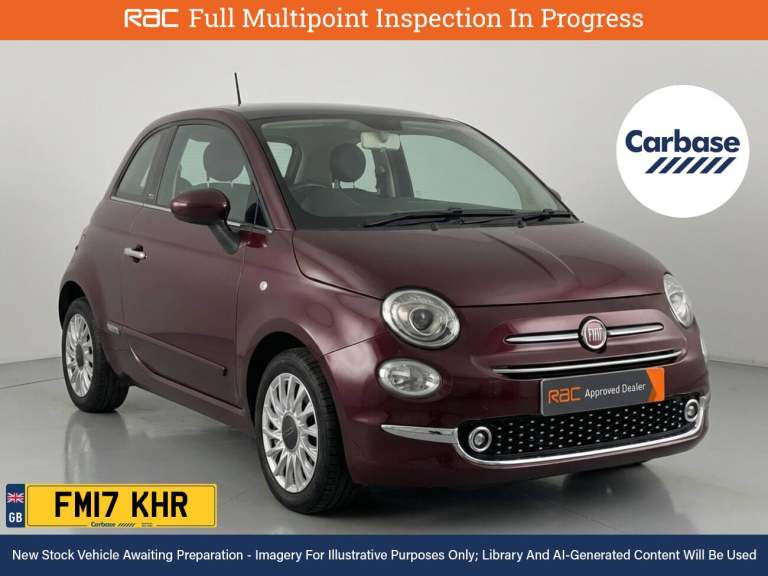 2017 Fiat 500 1.2 Lounge Hatchback 3dr Petrol Manual Euro 6 (s/s) (69 bhp) Hatchback PETROL Manual