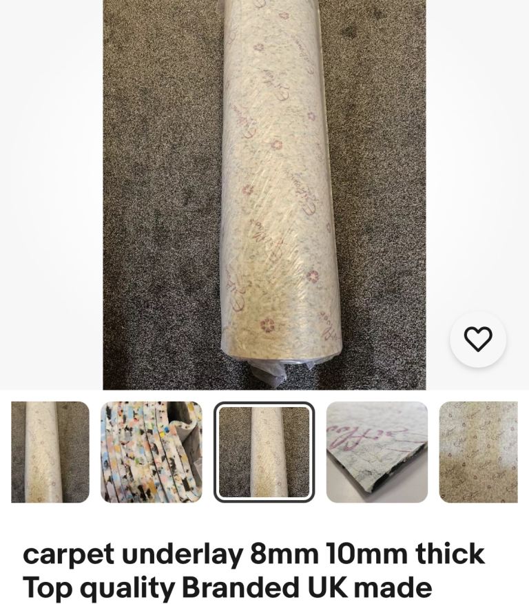 Carpet underlay 8mm thick 25sqm 