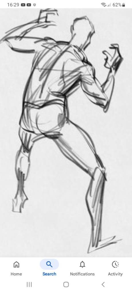 Mature male life drawing model