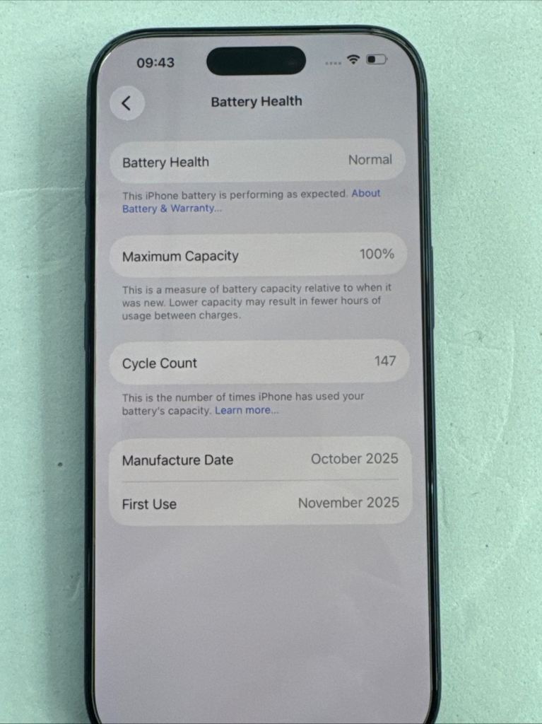Apple iPhone 17 pro deep blue 256GB 100% BH 
