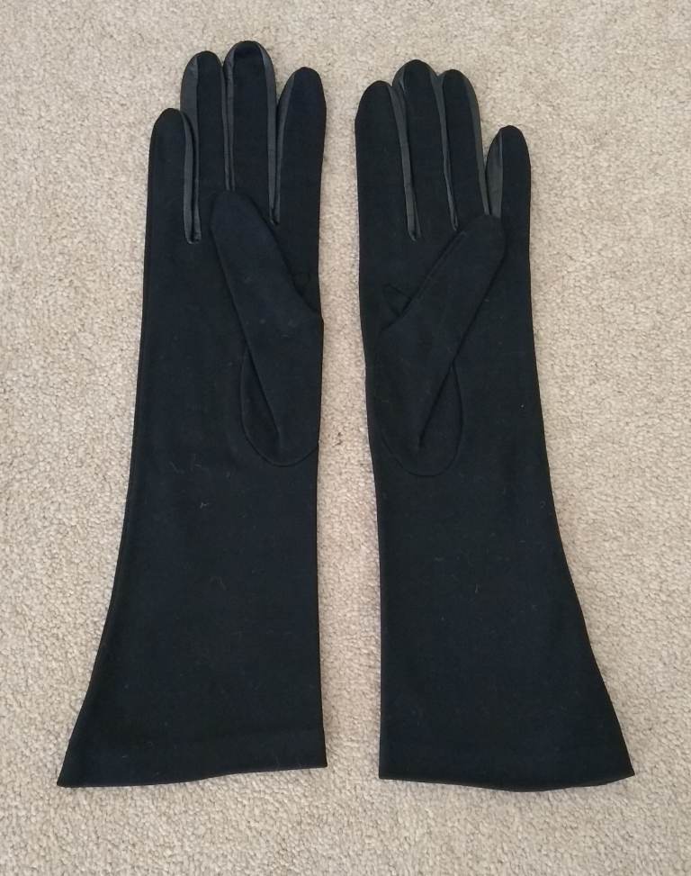 Cornelia James Black Evening/ Dress/ Race Gloves - Size 7 - Cotton Simplex