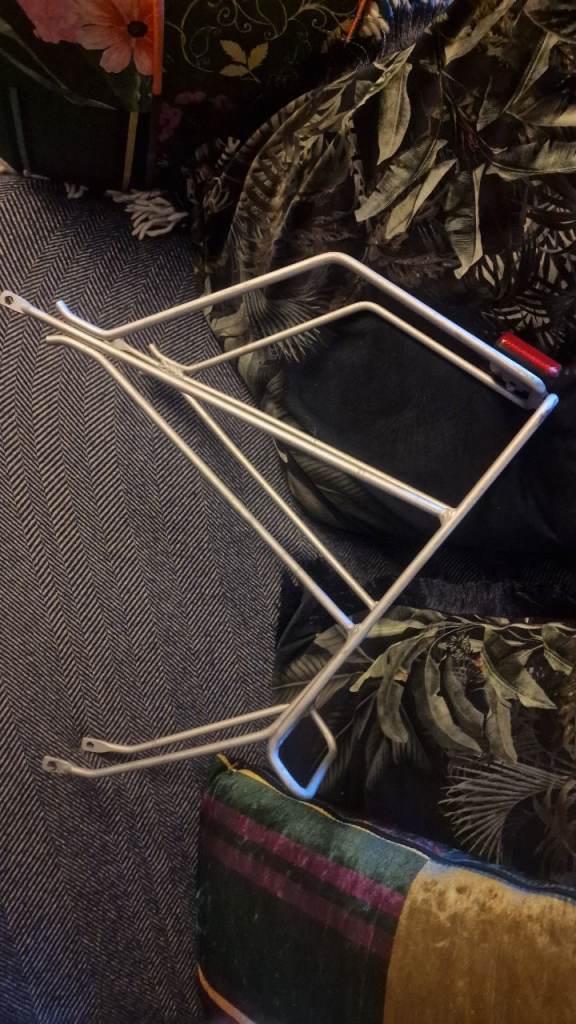 Bike Pannier Rack – White, Good Condition