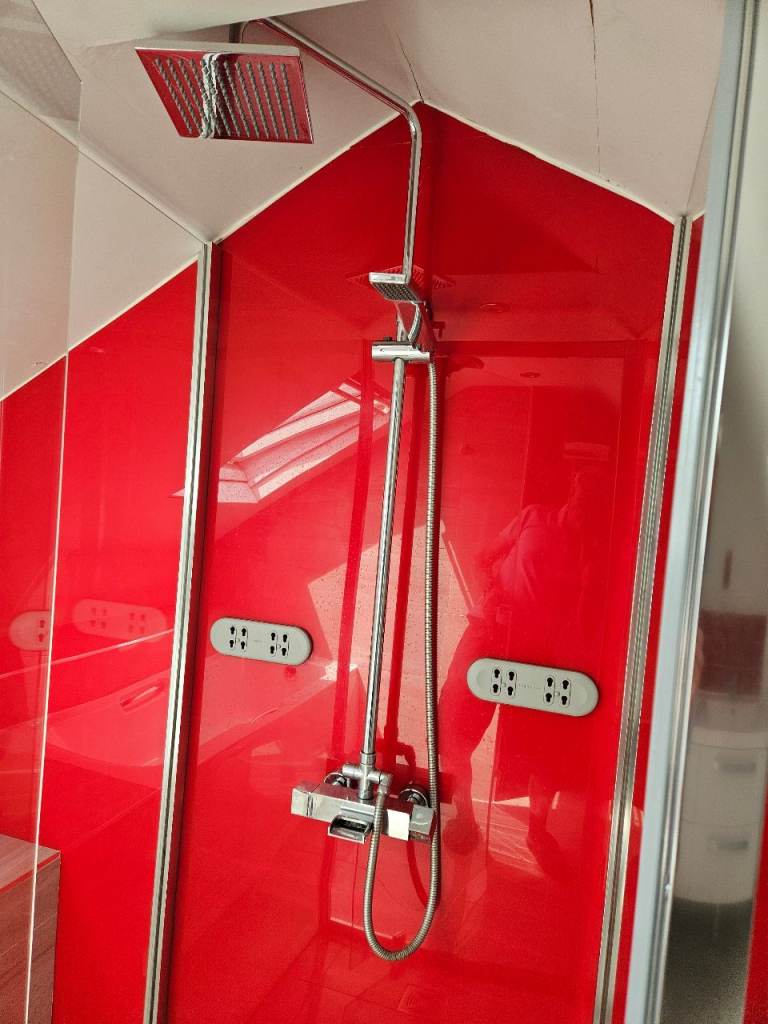 Modern Chrome Shower Valve and Head Set 