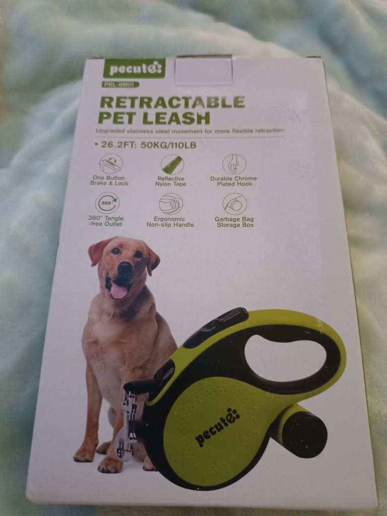 New 8 m dog lead with poo storage bag.