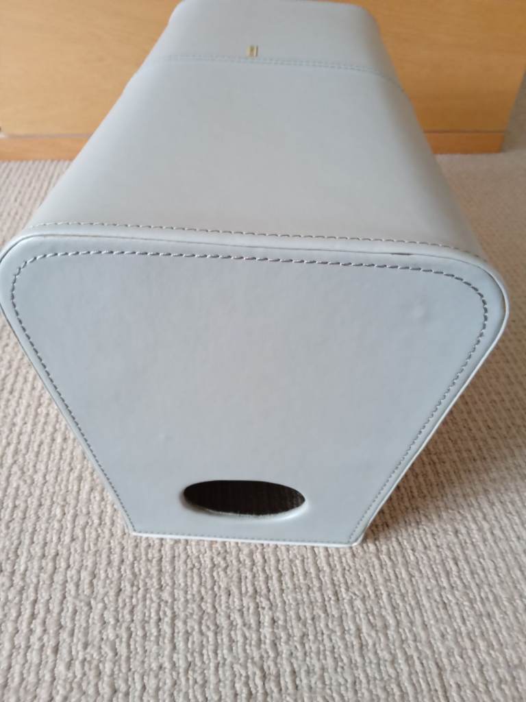 Grey Faux  Leather magazine rack– Good Condition