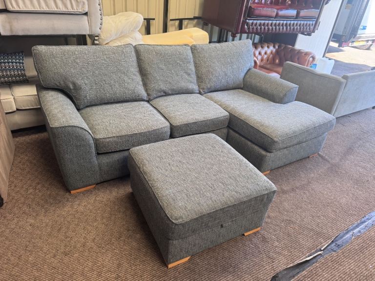 Next Stamford corner sofa 258/154cm and storage footstool Delivery available