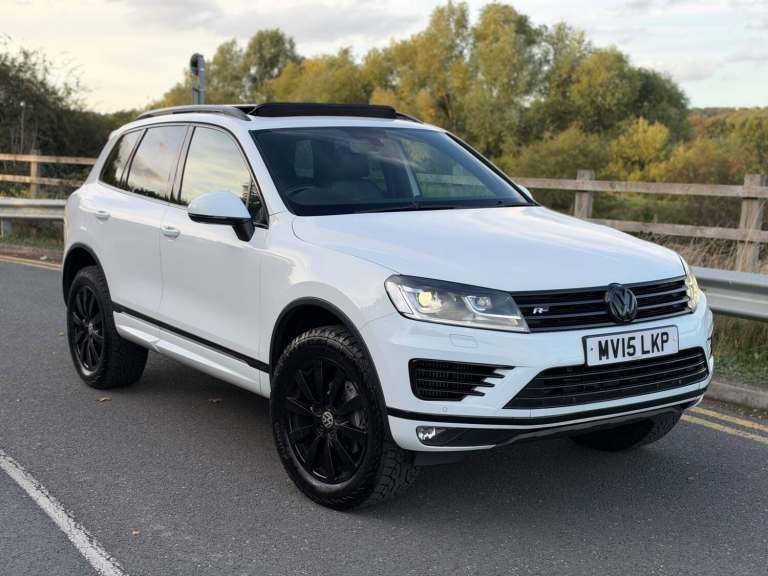 2015 VOLKSWAGEN TOUAREG 3.0 V6 TDI BLUEMOTION TECH R LINE WHITE EURO 6 WARRANTY