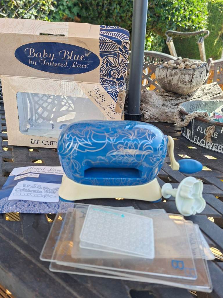 Tattered Lace Baby Blue Die Cutting Machine with Plates