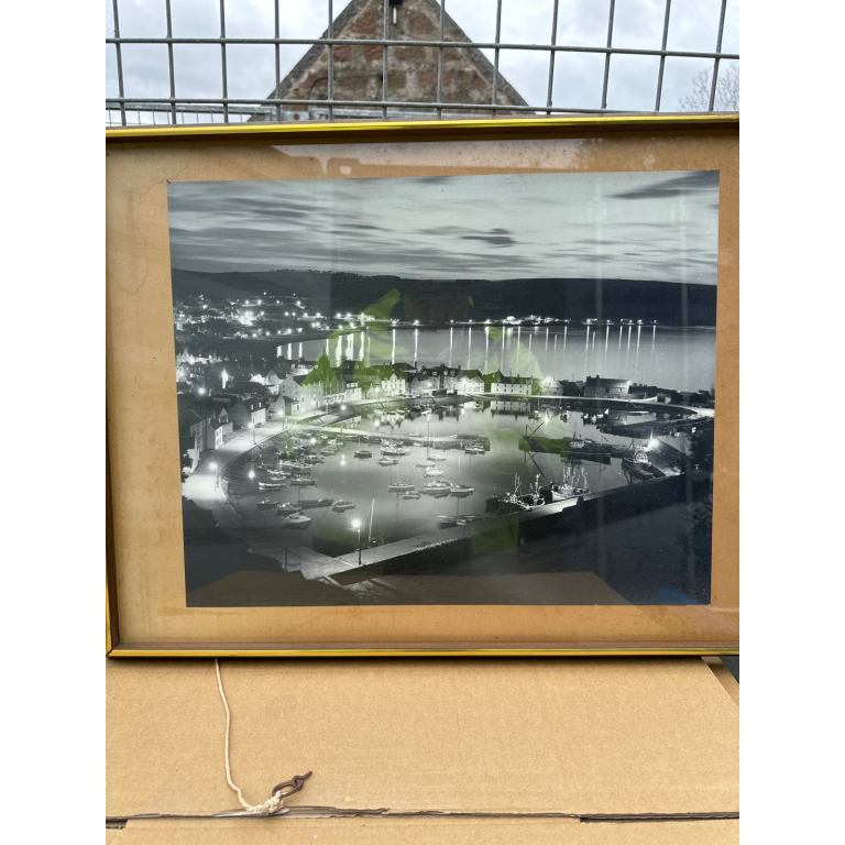 Vintage photograph of Montrose Harbour at Dusk